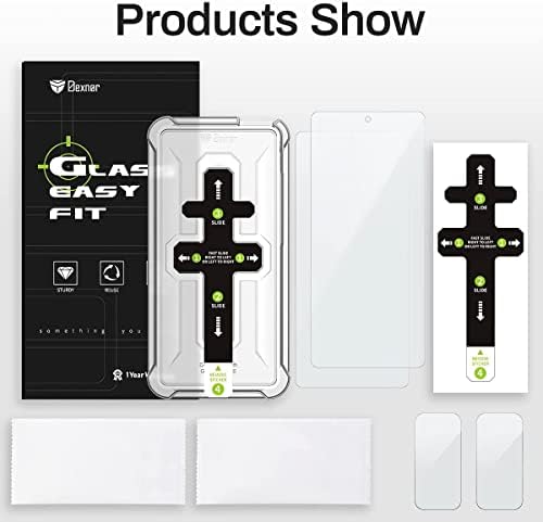 Dexnor [2 + 2 pacote] Samsung Galaxy S20FE Protetor de tela, vidro temperado de 9h + 2 protetor