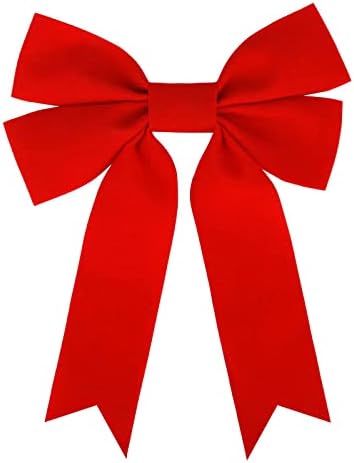 Meseey Red Velvet Christmas Wreath Bow 24 Pcs