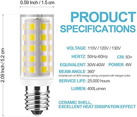 Lâmpada de vela elétrica de Yucclim, lâmpada LED de 4W, geração de calor lento, para plug-in plug-in mais luz