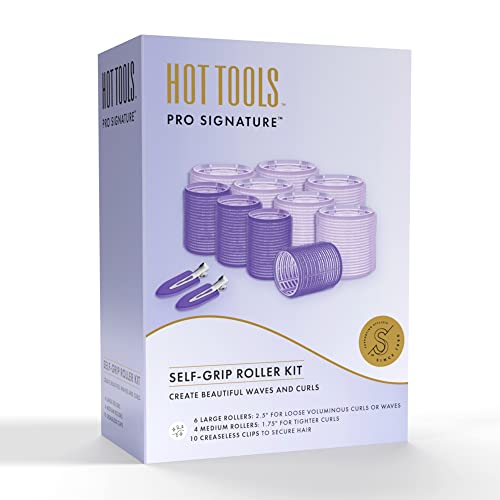 Hot Tools Pro Signature Auto-Grip Roller Kit | Cachos e ondas com calor mínimo