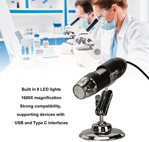 Microscópio digital USB de 50x a 1600x, microscópios portáteis portáteis com função de armazenamento de fotos Tipo