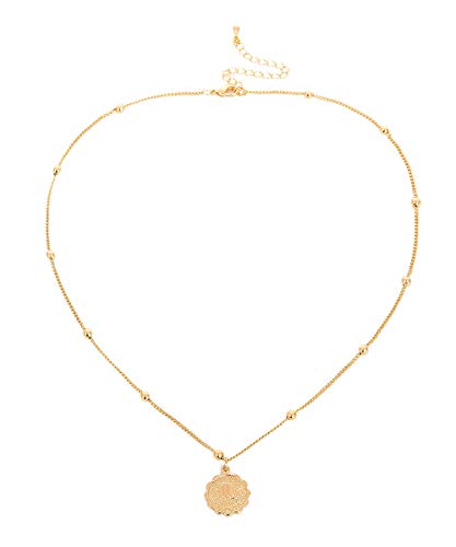 Colar de signos do zodíaco Aimimier com medalhão de moedas escorpião escorpio colar astrologia de jóias presente para mulheres namoradas
