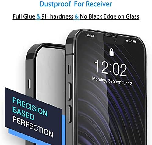 无 [4 pacote] vidro ACE para iPhone 13 Protetor de tela de vidro temperado com protetor de receptor [2
