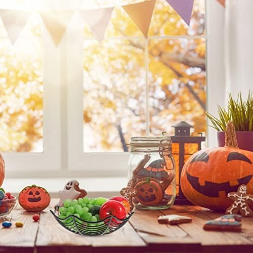 Halloween Candy Candy Bowl ， Halloween Serviço de pratos Plástico Halloween Spider Spider Web para truques de
