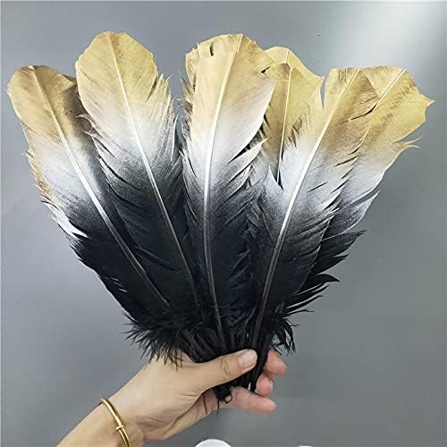 Pumcraft Feather for Craft 100pcs/lote 25-30cm Feathers de ganso para artesanato Plumas de decoração