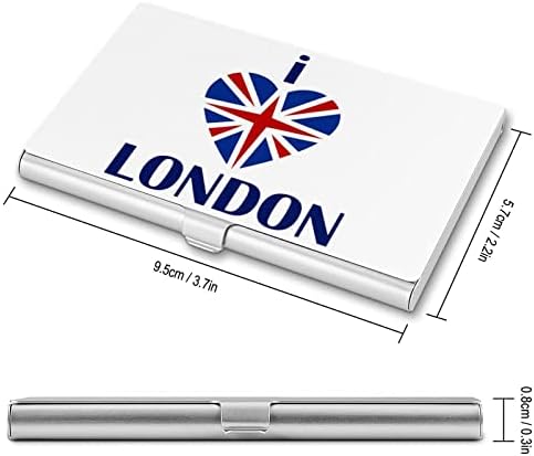Eu amo London Funny Business Id Name Card Titulares Caixa de proteção Organizador de Clamshell
