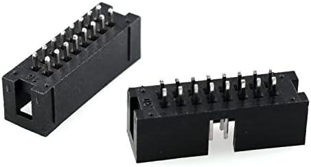 Taodan 30pcs 2,54 mm Pitch DC3 Conector masculino 16 pinos 2 x 8pin Linha dupla com espaçamento