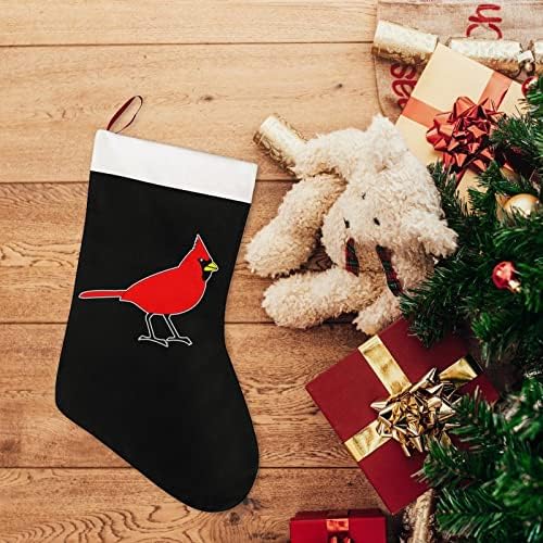 The Northern Cardinal Bird Christmas Stocking Swost Swasking Stakings pendurados Ornamento para a decoração
