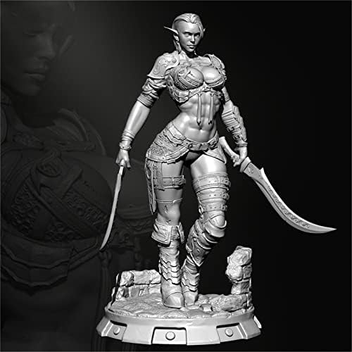 1/24 Modelo de soldado de resina Antigo kit de miniatura de guerreiro feminino Elf feminino // 5fp2-5