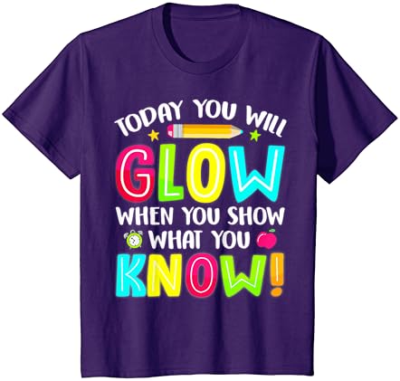 Hoje você vai brilhar o teste engraçado de teste do dia professor de professores camisetas