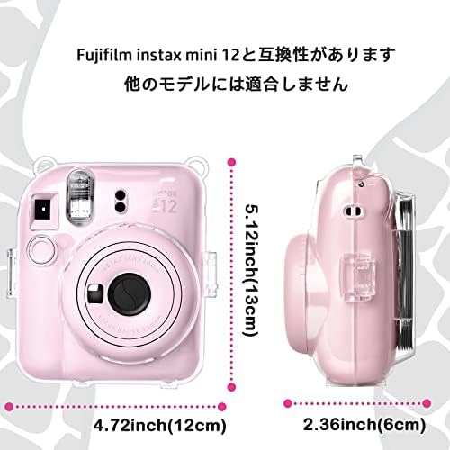 HIYQIN Instax Mini12 Case/Polaroid Mini 12 Caixa, Caso Clear Protetor para Fujifilm Instax Mini