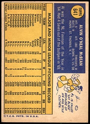 1970 Topps 641 Al McBean Los Angeles Dodgers VG/Ex Dodgers