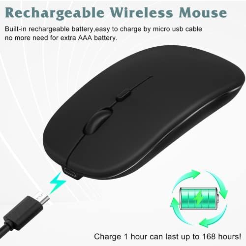 Urbanx 2.4GHz e mouse Bluetooth, mouse sem fio recarregável para Samsung Galaxy Tab S8+ S8 S7+ S7 FE S6 S5E Bluetooth