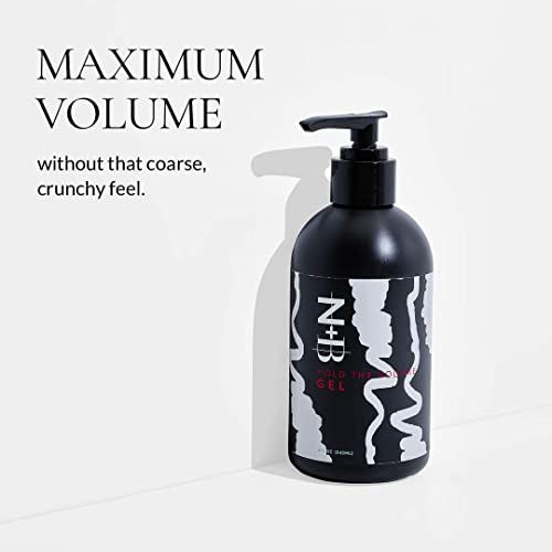 N+B Ondas de praia Pacote de cabelo - Spray volumizante, volume segure o gel de volume, spray de sal marinho