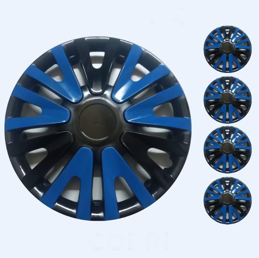 Conjunto de copri de tampa de 4 rodas de 4 polegadas de 14 polegadas Black-Blue Hubcap