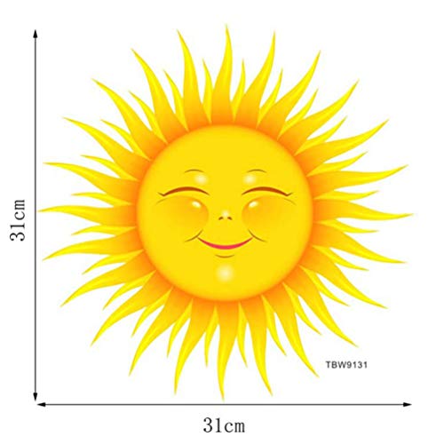 Besportble berçário Sun Sun Sun Face Padrão Bedro Sol Adesivo Decalque Decal