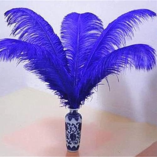 Zamihalaa Royal Blue Fluffy Avestruz Feather 15-70cm 10-200pcs Diy Feathers for Crafts Party