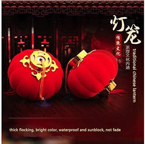 Xmhf forma de abóbora pendurada em decoração de borla com copo de sucção lanterna chinesa 30pcs