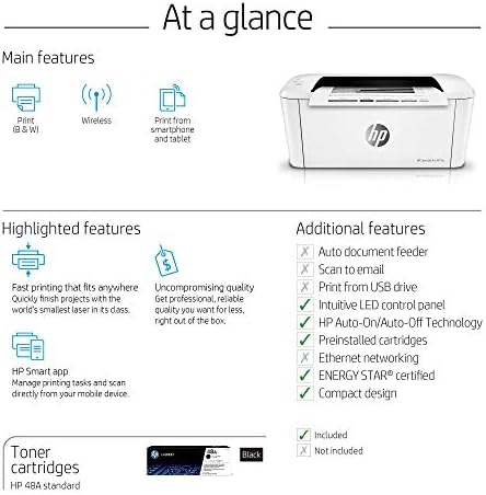 HP LaserJet Pro M15W Impressora monocromática a laser sem fio