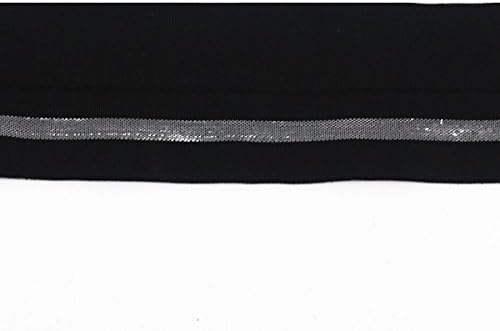 38 mm preto prateado elástico elástico fita de faixa de faixa de fita de webbing Appliques Appliques Costos