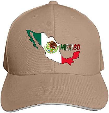 Tiayead México mapa mexicano bandeira de beisebol, chapéu de caminhoneiro para homens e mulheres, pai,