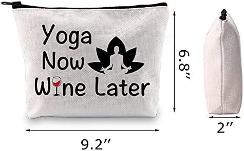 Jniap Yoga Amante Presente Yoga Maquiagem Bolsa de Maquiagem Yoga Agora Vinho Posterior Presentes