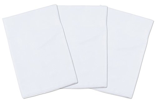 3 travesseiros brancos para crianças - para almofadas 13x18 e 14x19-100 algodão com cetim macio - fechamento