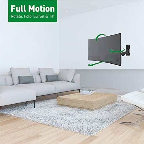 Montagem da parede de TV Barkan, 13 - 43 polegadas de movimento completo Articulando - 4 Movimento Placket
