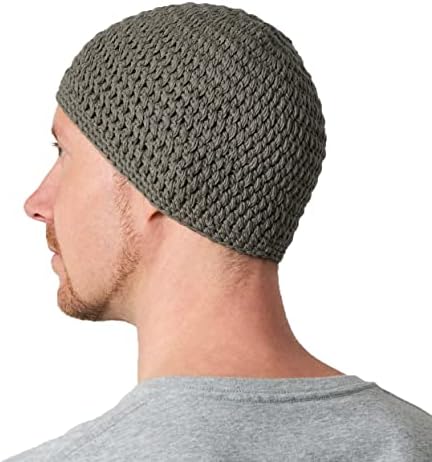 Capulga de gaiola de algodão masculino - Capinho de crochê kufi chapéu de oração de malha quimioterapia de pele
