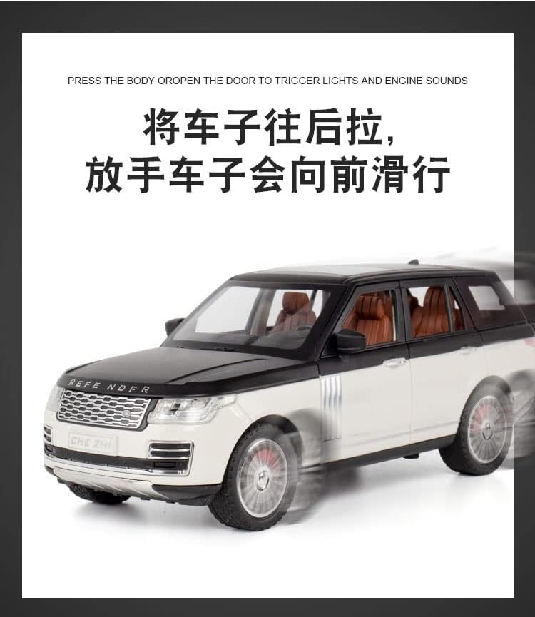 Modelo de carro de carro requintado Modelo 1:24 Modelos de carros Diecast para Land Rover Rover