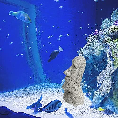 Escultura de Monolith Monolith da Ilha da Páscoa Saim, Decorações de Aquário de Estátua do Jardim de Arensto