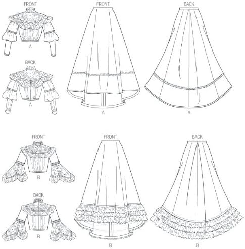 Butterick Patterns B5970 Misses 'Misses' Modelos de costura de saia, tamanho F5