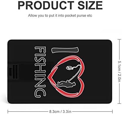 Eu amo pescar USB Flash Drive Card Card Card Design USB Drive Flash Drive personalizado