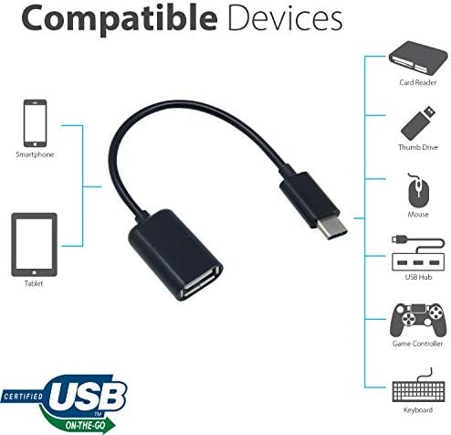 Adaptador OTG USB-C 3.0 Compatível com o seu Google PixelBook para funções rápidas, verificadas e de uso múltiplo,