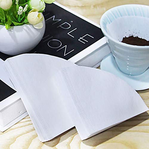 Filtros de café pequenos de cabilock 50pcs papel de filtro dobrado V02 papel de filtro qualitativo de fluxo médio