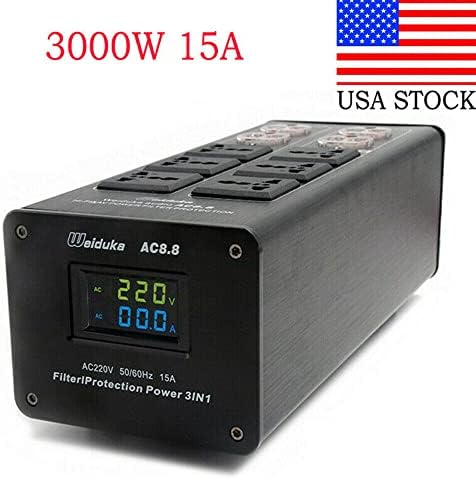 3000W 15A 100-240V AC8.8 Filtro de purificador de potência avançado de áudio Filtro de energia AC