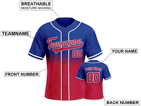 Jersey de beisebol personalizada costura/impressão de botão personalizado camisetas esportivas uniformes para homens