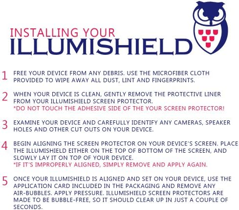 Protetor de tela Illumishield compatível com Alcatel One Touch Idol Clear HD Shield Anti-Bubble e Filme Pet-Fingerprint