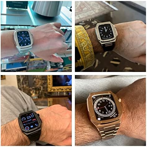Maalya mais recente aço inoxidável para Apple Watch Band 8 7 44mm 45mm Metal nobre para Iwatch Series 8 7 6 SE