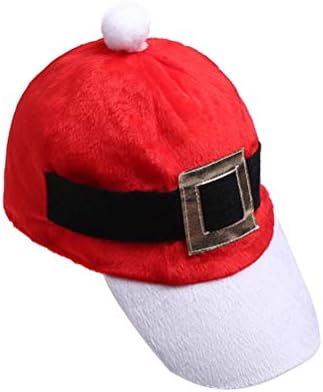 Kesyoo Natal chapéu unissex chapéu de natal cinto de natal boné kfc catering chef chapéu de natal