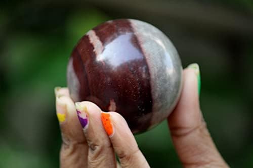 Jet Narmada 45-50 mm Esfera de bola de bola gemed para cura esculpida altar de cristal cura de devocional