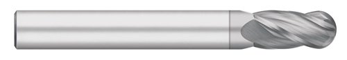 Titan tc96540 moinho de extremidade de carboneto sólido, comprimento longo, 4 flauta, nariz de bola, hélice