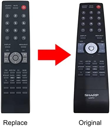 RC2443802/01 Replace TV Remote Control Fit for for Sharp 098GR8BD9NESHR LC-32SB28 LC-32SB28UTA LC-42SB48 LC-32S