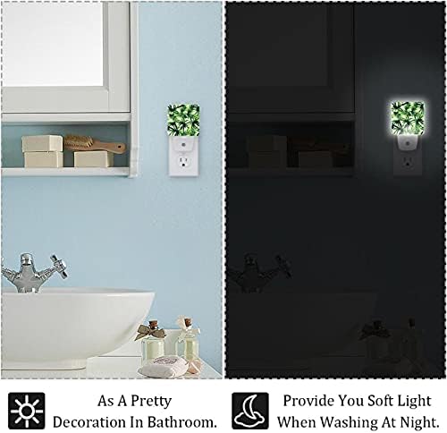 Lorvies Palm Tree Plug in LED Night Light Auto Sensor Dusk to Dawn Decorative Night para quarto, banheiro,