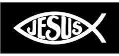 Maf 2 embalagem Jesus peixe símbolo religioso de Deus cristão vinil decalque vinil adesivo de