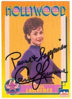 Carol Lawrence assinou cartão de negociação 1991 Hollywood Walk of Fame 139 - Cartões de negociação de teatro