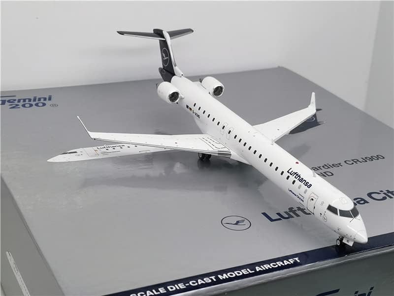 Gêmeos Lufthansa Cityline Bombardier Crj900lr D-Acnd 1: 200 Aeronaves Diecast Modelo pré-construído