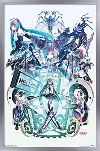 Trends International Hatsune Miku - Hello Wall Poster, 22.375 x 34, versão sem moldura