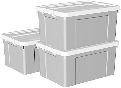 Cetomo 65L*3 Caixa de armazenamento de plástico, caixa de toche