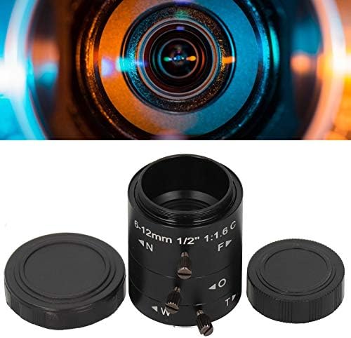 Lente Fournyaa CCTV, lente de câmera KP-0612 3MP 6-12mm, para Microscópio Industrial de Mount C Imagens transparentes